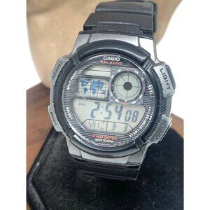 Casio Men's Watch AE1000W Black Resin Digital Quartz Sport World Time 3198